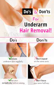 underarm hair removal guide 10 do s