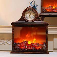 Flameless Log Fire Effect Fireplace