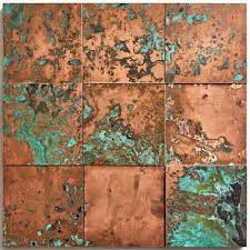 Oxidised Copper Tiles Oxidised Wall