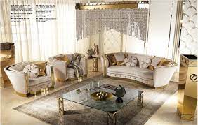 gold italian living room set
