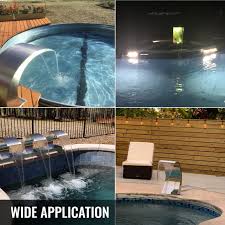 Inground pool lighting & fountains. Vevor Stainless Steel Pool Fountain Pool Waterfall Fountain 11 8x4 5i Vevor Us