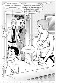 While looking for drawings of pegging I stumbled over the excellent Web  comic Ménage a 3! I warmly recommend it! Even though pegging is a very tiny  bit of it! pixietrixcomix.commenage-a-3goosh :