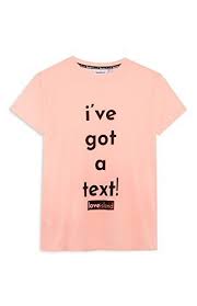 Primark Ladies Girls Love Island Coral T Shirt Top Sold By