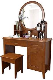 Amazing Offer On Vanity Set Women Solid Wood Dressing Table Bedroom Simple Makeup Table Mirror Table Stool Solid Wood Furniture Vanities Benches Color Bro In 2020 Simple Bedroom Solid