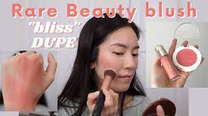 rare beauty bliss blush dupe for dry