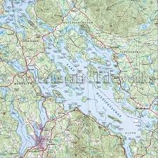 New Hampshire Lake Winnipesaukee Nautical Chart Decor