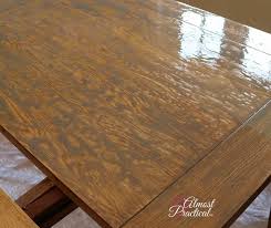 stain a wood veneer kitchen table top