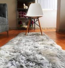 100 silver alpaca fur rug fur rug