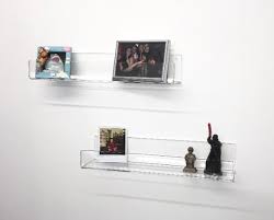 Clear Acrylic Wall Shelves Pack Of 2