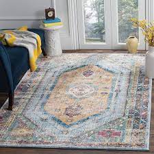 safavieh bristol blue camel 7 x 7 round area rug