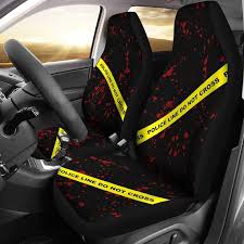 True Crime Car Seat Covers Police Tape