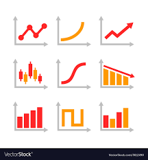 Color Graph Chart Icons Set