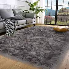 large faux fur sheepskin area rug 9x12