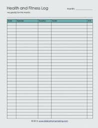 best blank workout log template sheet health and fitness printable with free weekly