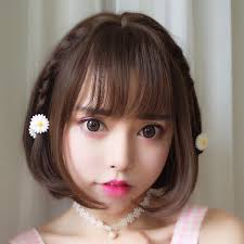 Smooth and even strands are more common than large curls. Wig Short Hair Korean Air Bangs Grandma Gray Bobo Head Fluffy Face Repair Pear Inside Buckle Curl Set Health Beauty Chinese Online Shopping Mall At Unbeatable Great Prices