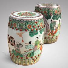 Pair Of Chinese Ceramic Garden Seats