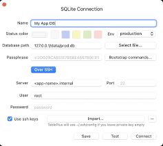 connect to sqlite of app through db gui