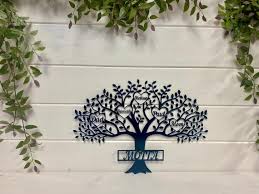 Personalized Family Tree Wall Art Metal