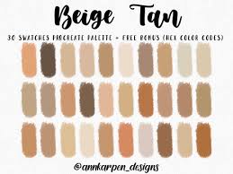 Beige Tan Procreate Palette 30 Hex
