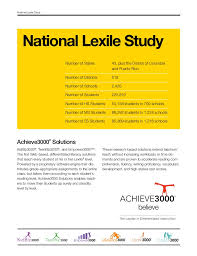 Achieve3000 National Lexile Study