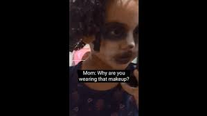 kid wears makeup for a very special