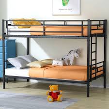 Black Twin Over Twin Metal Bunk Bed