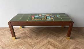 Abstract Design Tile Top Coffee Table