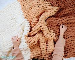 how to knit a chunky blanket for