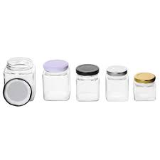 100ml Square Glass Jars With Lids
