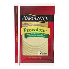 sliced provolone natural cheese with