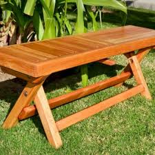 Folding Outdoor Wood Bench Portable