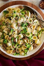 orette with sausage and broccoli