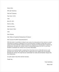 termination letter exles 77 in
