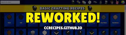 crafting recipes webpage complete