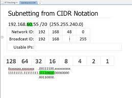 ip subnetting from cidr notations you
