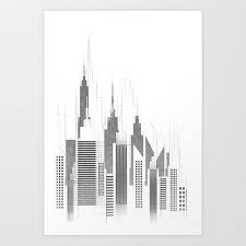 new york skyline wall art poster decor