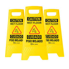 the clean wet floor signs 3 pack