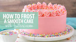 smooth cake with ercream frosting