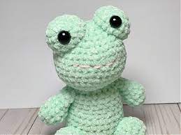 5 little monsters crocheted frog