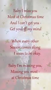 Missing You At Christmas Poems Hoiday Memorial Quotes