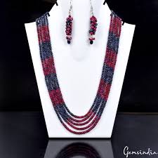 natural ruby sapphire necklace top
