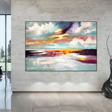 Sunset Art Painting Abstract Wall