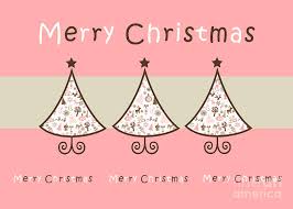 Three Trees Pink Merry Christmas Greeting Card Digital Art By Aimelle