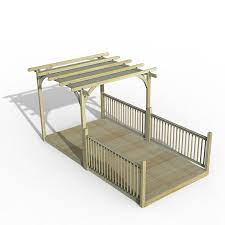 8 X 16 Forest Pergola Deck Kit With
