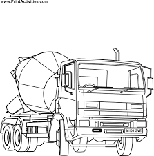 Dogs love to chew on bones, run and fetch balls, and find more time to play! Cement Mixer Coloring Page Coloring Home