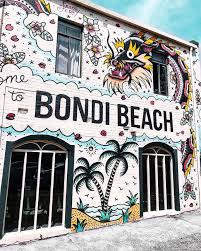 bondi beach building with graffiti wall