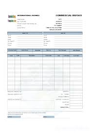 Commercial Invoice For Export In Excel