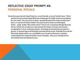 Reflective Essay  Writing Prompts with space p 