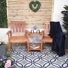 2 Seater Wooden Garden Patio Love Seat
