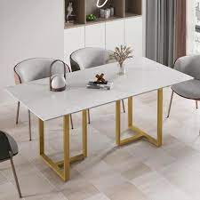 White Sintered Stone Dining Table